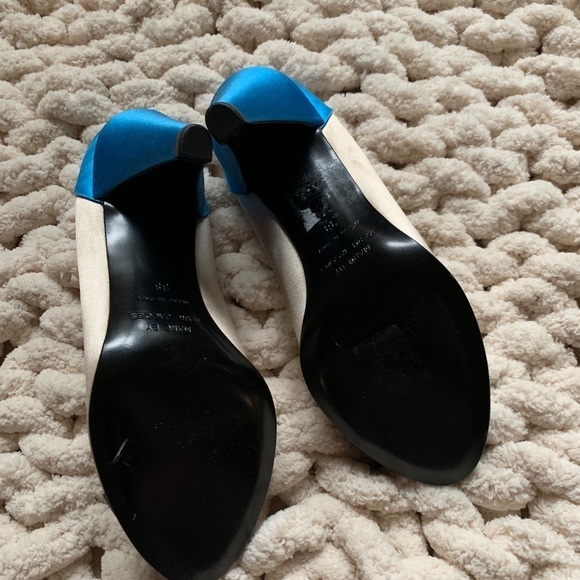 Marc Jacobs Color Block Peep Toe Classic Pumps 38 - Picture 7 of 8